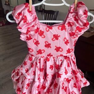 Toddler-Ivy City Co Pink Dress with Candy car and bow